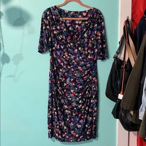 Lauren by Ralph Lauren Dress Size 14 Floral Ruched